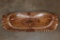 Hand Carved Wooden Tray with Mother of Pearl Inlay and detailed Birds, believed to be Maori