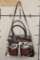 *Brand New* Salt and Pepper COW HIDE and Tooled Leather Bag