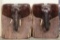 Hand Carved Ironwood or Leadwood ELEPHANT Book Ends from Zimbabwe
