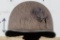 Original (Early) WW2 Fixed Bale U.S. M1 Steel Combat Helmet Shell with Combat Damage