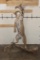 Life-sized BOBCAT Leaping at a Northern Bobwhite Bird on a Driftwood Base
