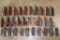 (20) *New* Damascus Steel Knives with Leather Sheaths (ONE$)