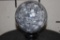 Big and *Rare* 9 lb CRINOID, AMMONITE and ORTHOCERAS Fossil Sphere with a Hand-carved Wooden Display