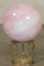 XL 11 lb ROSE QUARTZ Crystal Sphere with a Decorative BRASS Display Stand