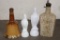 (3) Vintage DECANTERS and (1) Diamondback RATTLESNAKE Skin Wrapped Crown Bottle (ONE$)