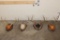 (4) WHITETAIL DEER Antler Racks on Wooden Plaques (ONE$)