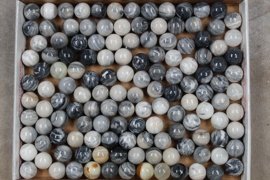 12lbs 5oz of ONYX Semi-Polished Mineral Spheres from Mexico (ONE$)