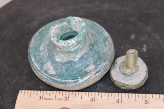 (2) Ancient ROMAN GLASS Bottles from the Roman Empire (ONE$)