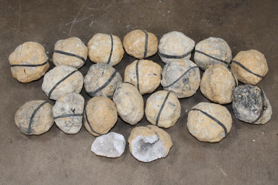 (20) CLEAR QUARTZ Crystal Geodes (ONE$)