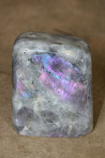 3 lb Formed and Polished LABRADORITE Specimen with a Cut Base
