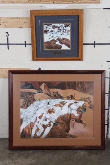 Judy Larson Print Numbered and Signed and Bev Dolittle Print "Pintos"