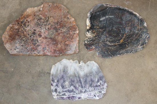 (3) Mineral Slab Slices (ONE$)