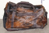 *Brand New* Brindle Cow Hide and Leather Duffle Bag