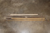 Very Old Indigenous African TRIBAL BOW with 4 Arrows with Bone or Wood Points