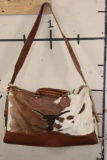 COW HIDE Duffle Bag with the University of Texas Longhorn Logo