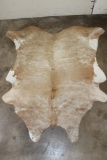 *Brand New* Champagne and White COW HIDE with a Brand