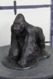 BRONZE GORILLA Sculpture, Weight: 4lbs 4oz