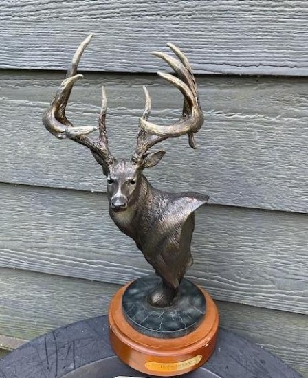 "The Dream Buck" SCULPTURE By Dick Idol on a Wood and Metal Base