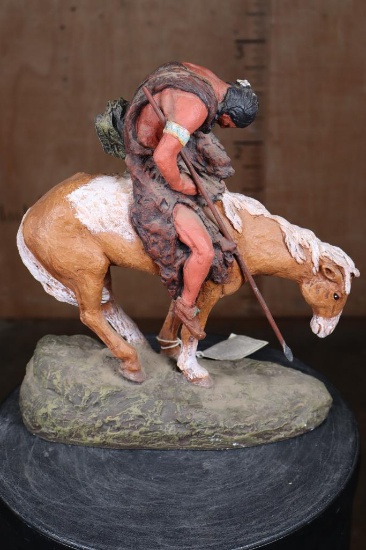 "The End of the Trail" Sculpture by Daniel Monfort from 1982