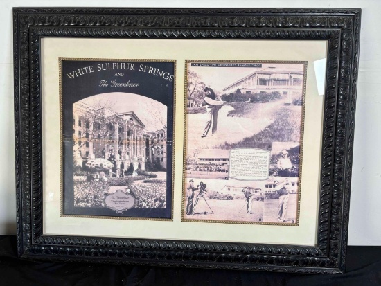 Vintage Historical Print of Sam's early days playing "White Sulphur Springs and the Greenbrier"