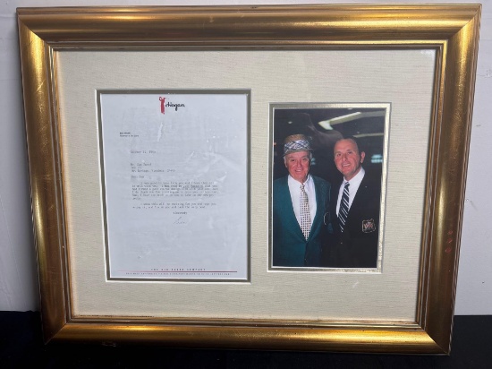 Sam Snead with Ben Hogan Photo and Letter Print in a Custom Frame