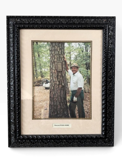 Snead Peed Here Framed Humorous Photo Print