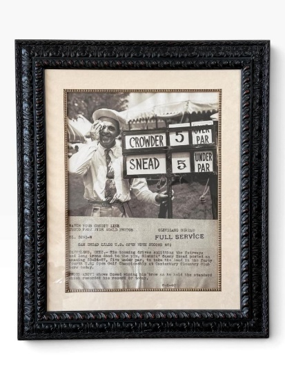 Sam Snead 1940 U.S. Open Wire Print