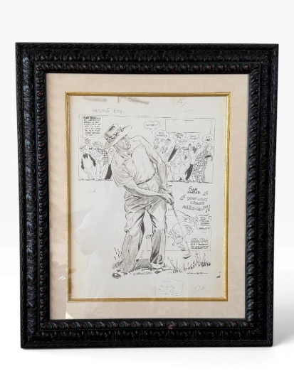 Willard Mullin Sam Snead Nature Boy Cartoon Print