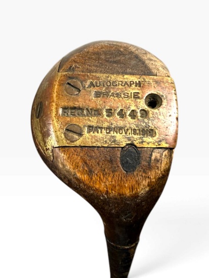 Vintage Spalding Autograph Brassie Hickory Club