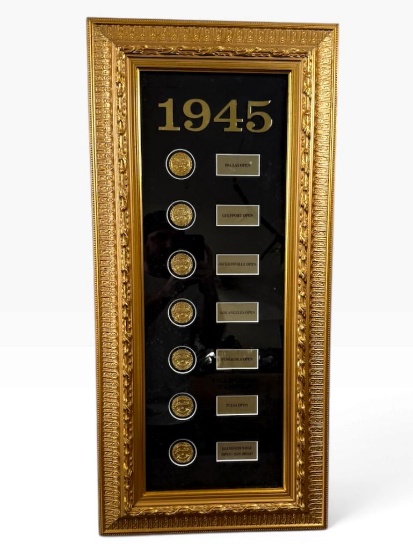 1945 PGA Tour Medals Display - Sam Snead