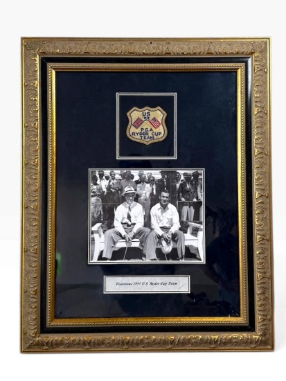 1953 U.S. Ryder Cup Team Framed Patch & Photo