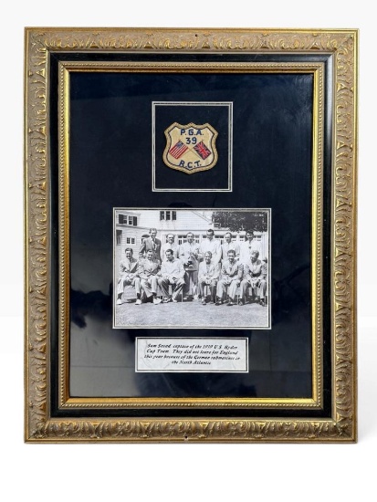 1939 U.S. Ryder Cup Team Framed Patch & Photo