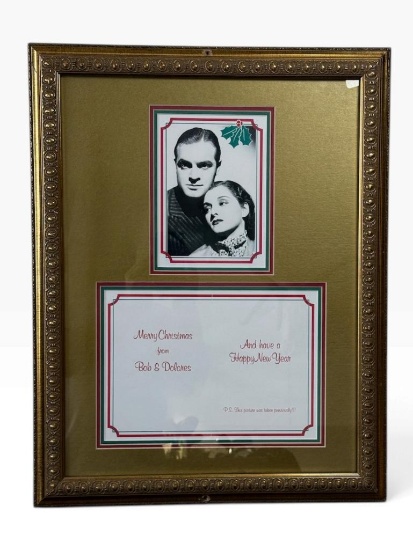 Framed Bob & Dolores Hope Christmas Display