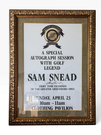 Sam Snead Greensboro Poster Reprint