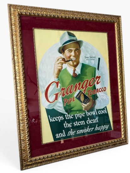 Framed Sam Snead Granger Tobacco Print