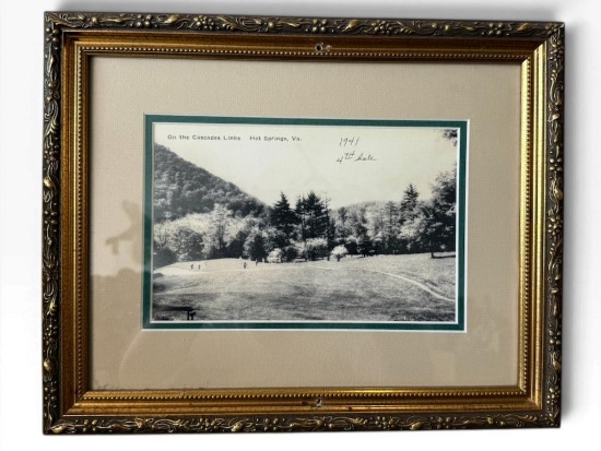 1941 Cascades Links Hot Springs Framed Photo
