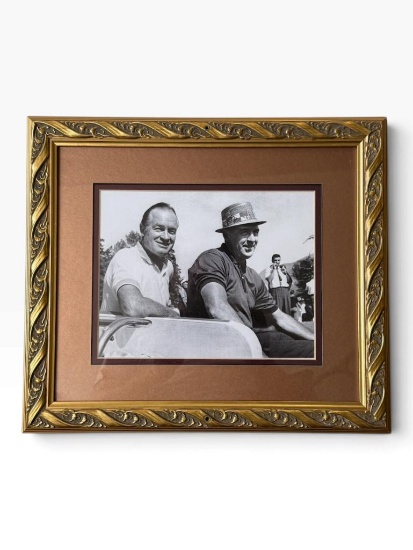 Framed Photo of Bob Hope & Sam Snead in Golf Cart