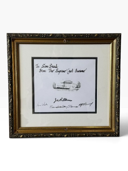 Autographed Supreme Court Foursome Print