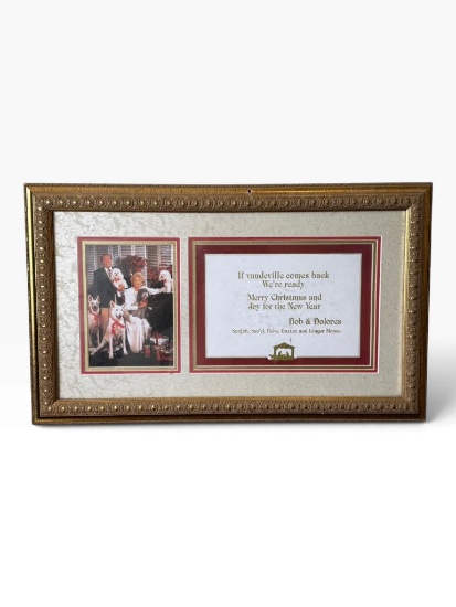 Framed Bob and Dolores Hope Christmas Display