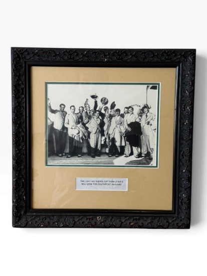 Framed 1937 US Ryder Cup Team Departure Photo