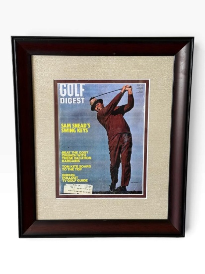 Framed Golf Digest June 1975 Magazine Cover