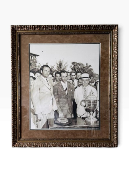 Framed Sam Snead Trophy Presentation Photo