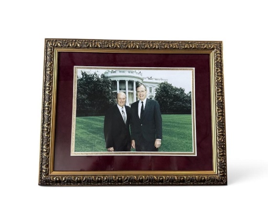 Sam Snead & George H.W. Bush Framed Photo