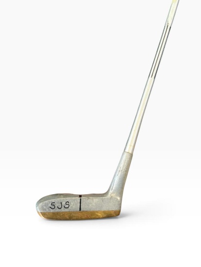 Monogrammed SJS Brass Mallet Putter - 34"