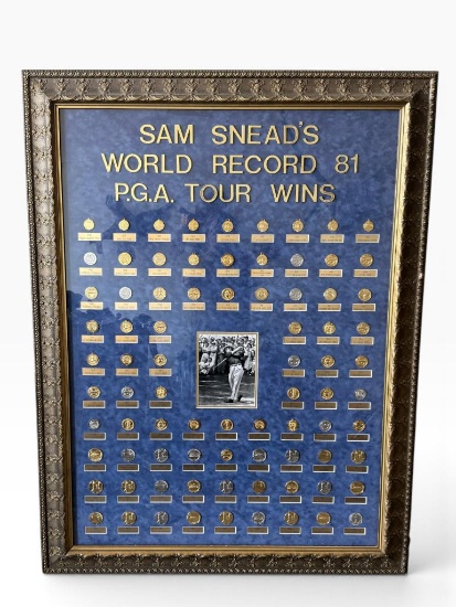 Sam Snead World Record 81 PGA Tour Wins Plaque