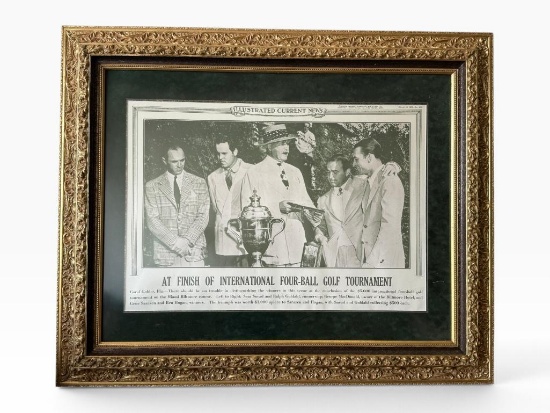 1941 International Four-Ball Framed News Print