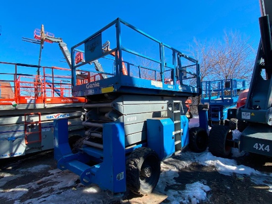 Genie GS5390RT Rough Terrain Scissor Lift (S/N GS90-41019, Year 2002), with 59' Working Height,