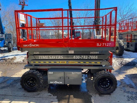 Skyjack SJ7127 Rough Terrain Scissor Lift (S/N 343084, Year 2006), with 33' Working Height, 27'