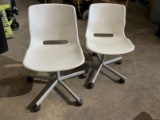 Lot of 2 Rolling Formed Chairs