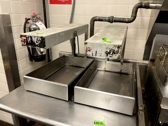 Lot of 2 Electric Single Pan Food Warmer Stations